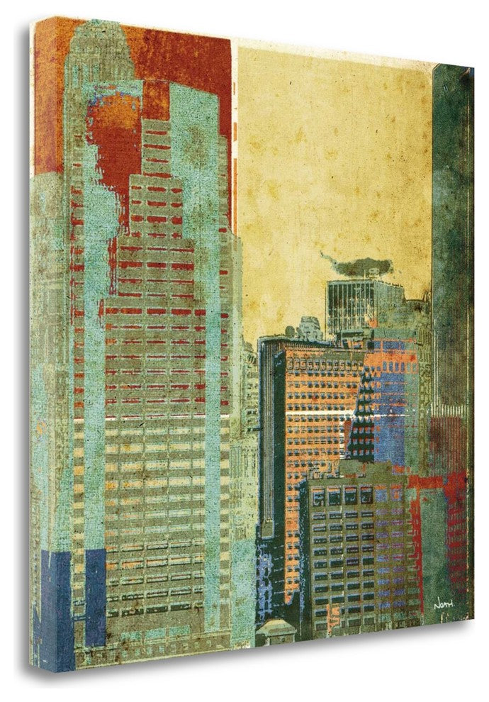 "Urban Blocks II" By Noah, Giclee Print on Gallery Wrap Canvas, Ready to Hang