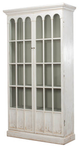 Rustic Farmhouse Style Whitewashed Bookcase