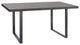 Newark Contemporary Dining Table In Gray And Rusted Black