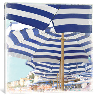 "Beach Club" by Charlie Carter, Canvas Print, 37"x37"