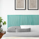 Tufted Headboard, King Size, Velvet, Blue, Modern Contemporary, Bedroom Master