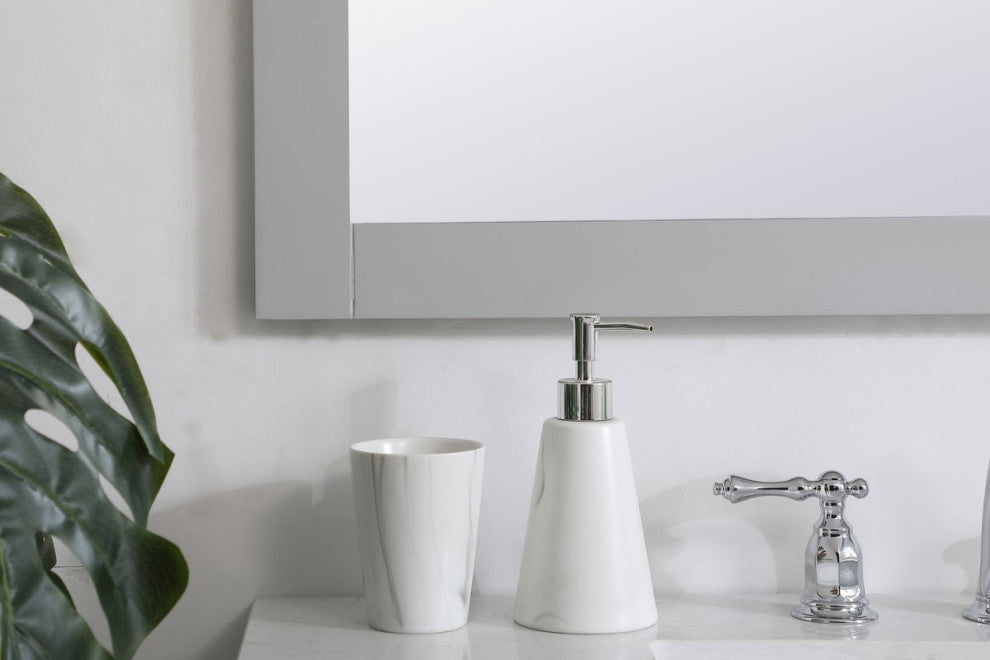 Anderson Square Vanity Mirror, 36", Gray