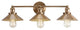 June Metal Shade Sconce, Brass Gold, 3-Light
