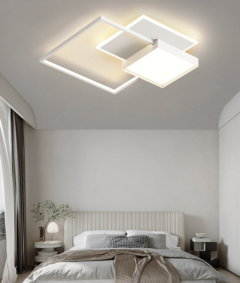 Hasselt | Modern Geometric LED Ceiling Light, Square