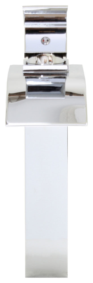 Clear Scalloped Tempered Glass Vessel Bathroom Sink Combo with Faucet and Drain, Chrome