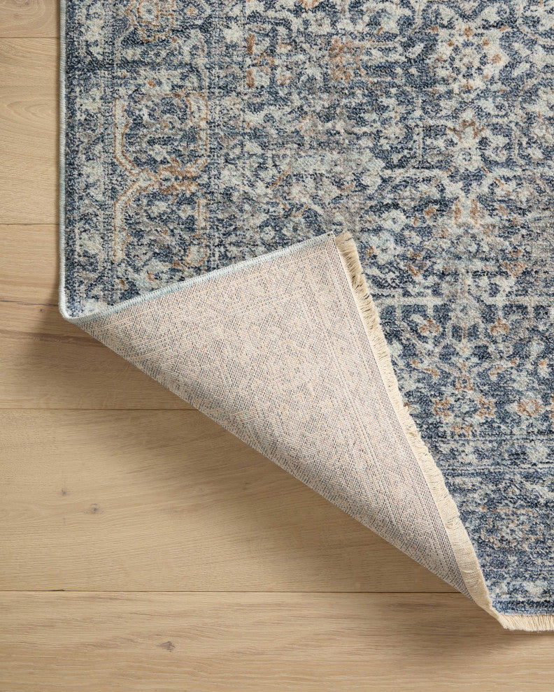 Angela Rose x Loloi Blake Denim / Taupe 7'-10" x 7'-10" Round Area Rug
