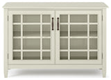 Connaught Solid Wood Low Storage Cabinet, Antique White