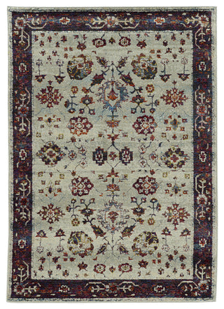 Adeline Traditional Border Stone and  Multi Area Rug, 10'x13'2"