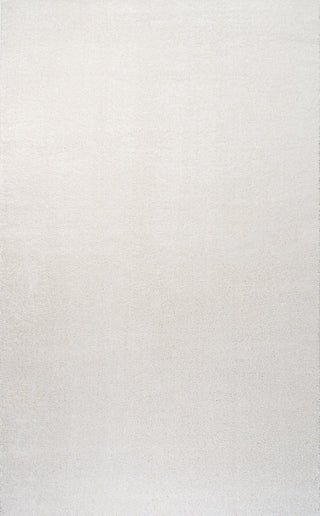 Haze Solid Low-Pile Runner Rug, Cream, 9 X 12