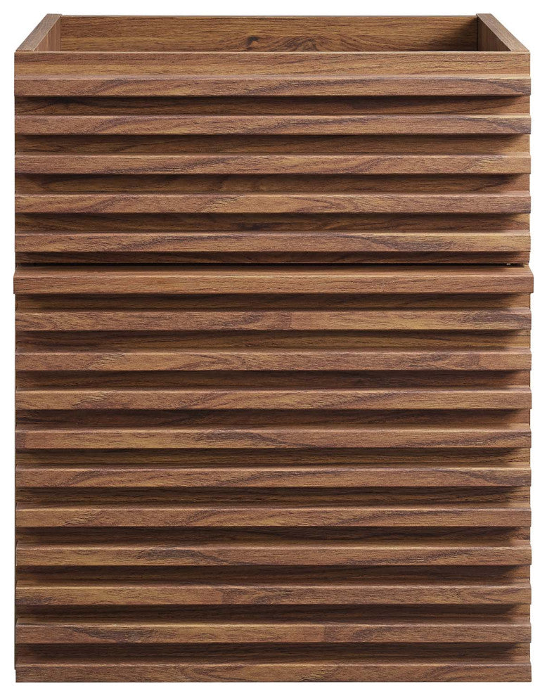 Render 18" Wall-Mount Bathroom Vanity Cabinet, Walnut