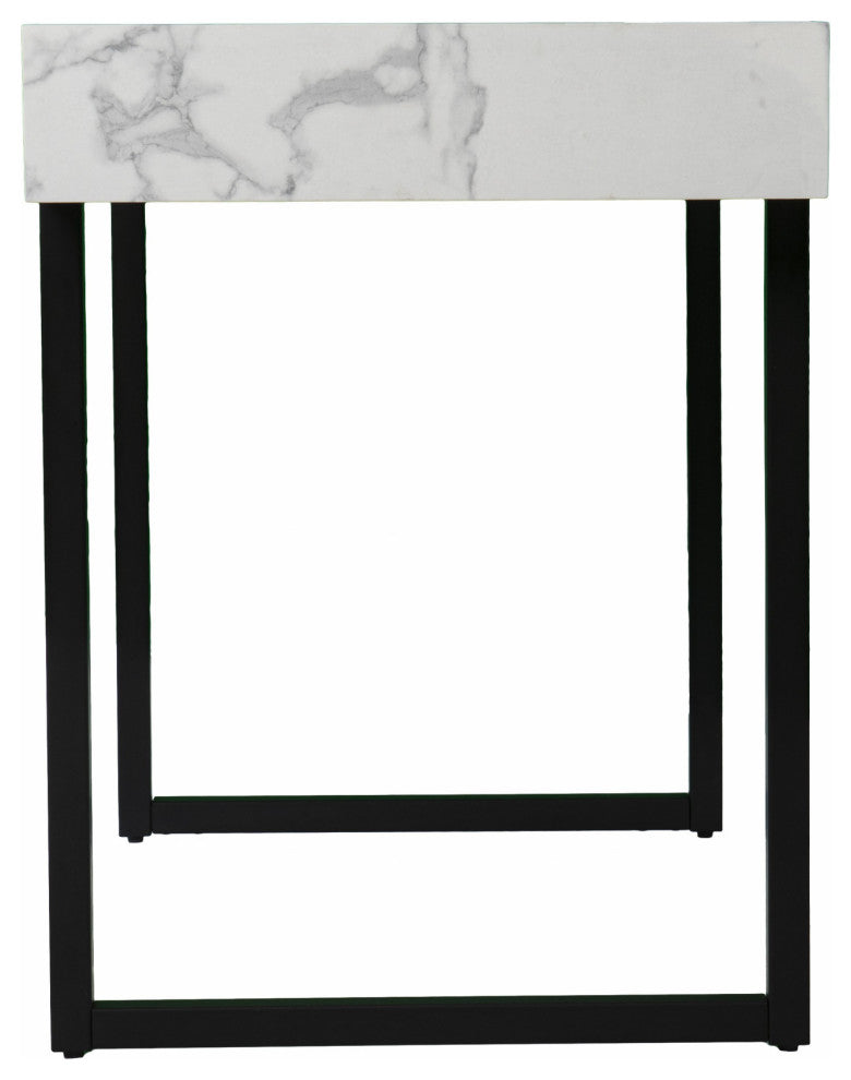 45" White And Black Writing Desk