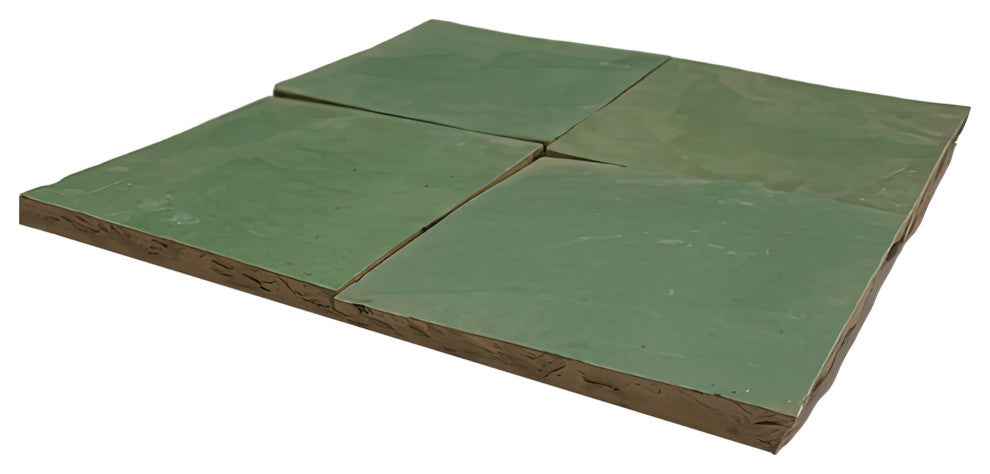 Moroccan Zellige Mosaic 4x4  in Sage Green