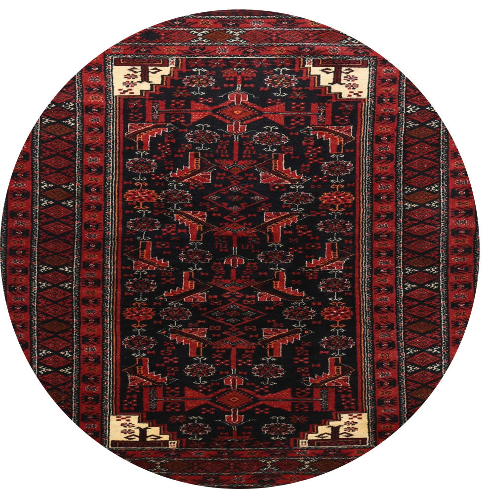 Ahgly Company Indoor Round Traditional Area Rugs, 3' Round