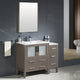 Torino 42" Gray Oak Modern Bathroom Vanity With Side Cabinet, FFT3071CH