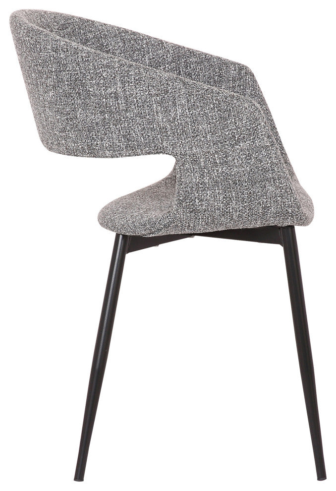 Jocelyn Mid-Century Black Dining Accent Chair with Gold Metal Legs