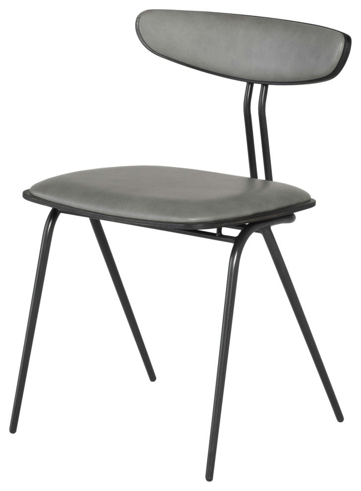 Giada Dove Leather Dining Chair