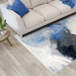 A New Dawn Abstract Art Area Rug, 5'x7.5'