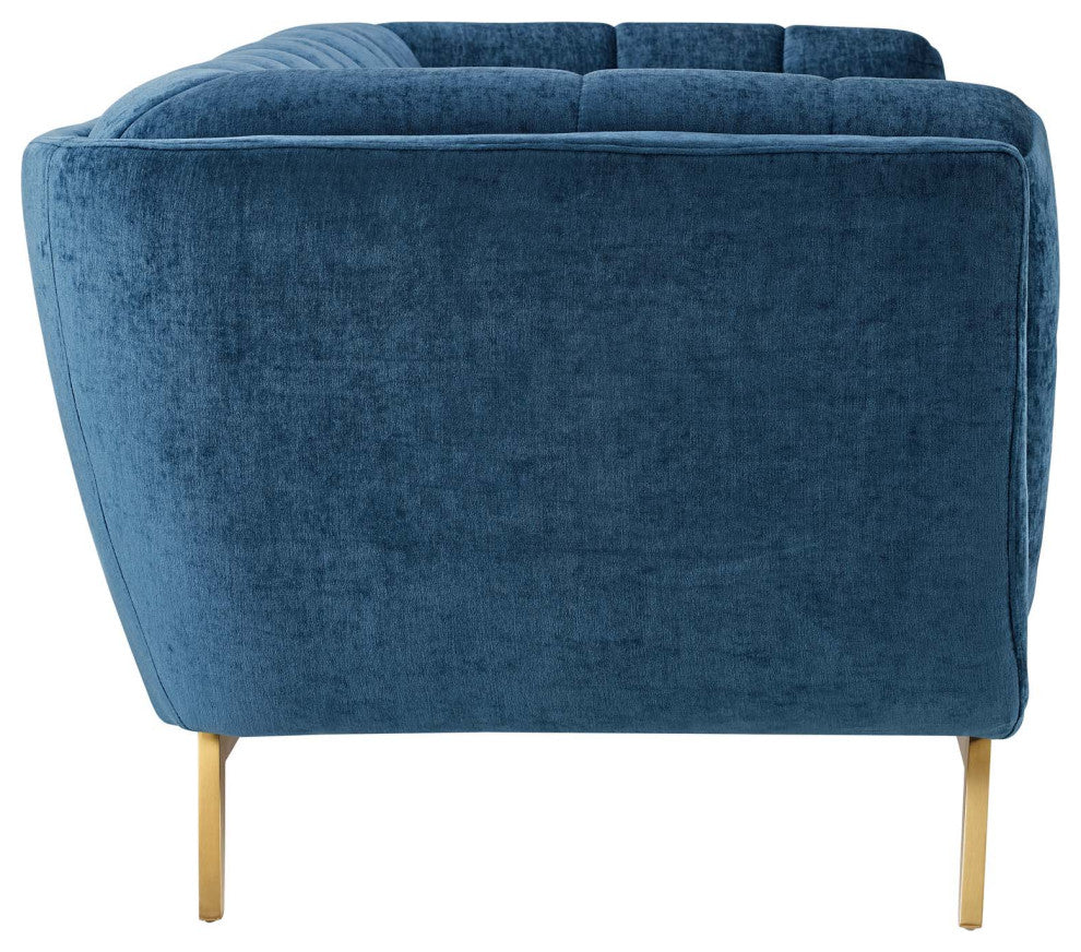 Bestow Crushed Performance Velvet Sofa Navy