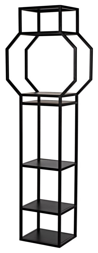 Downtown B Bookcase, Black Metal