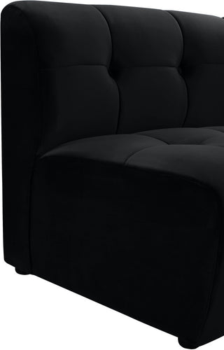 Limitless Velvet Upholstered 1-Piece Modular Chair, Black