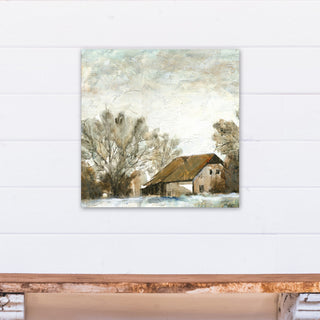 Painterly Barn 20x20 Canvas Wall Art