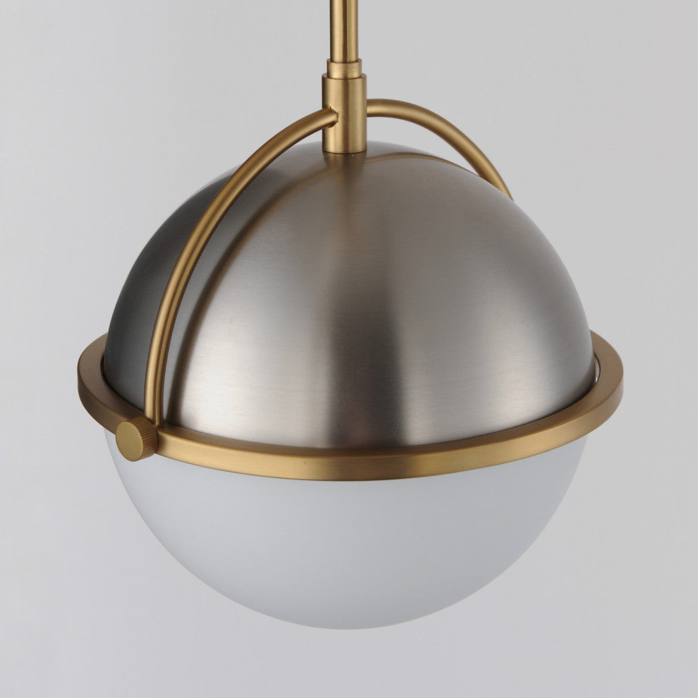 Maxim 12411 Duke 10"W Mini Pendant - Black / Weathered Brass