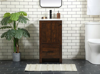 Home Living 19" Farmhouse Expresso-Light Bathroom Vanity