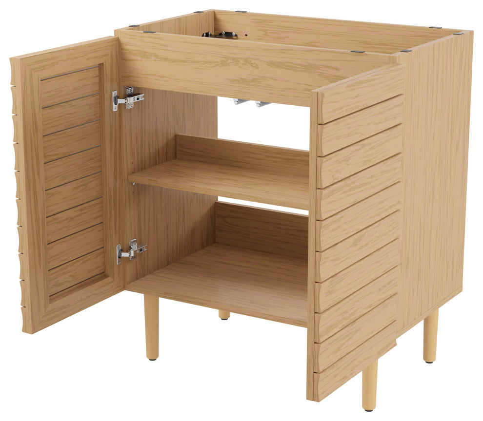 30"Modern Farmhouse 2-Shelf Bath Vanity Cabinet Only (Sink Basin not Included)