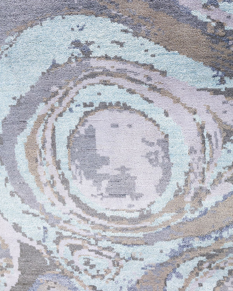 Ikat One-of-a-Kind Hand-Knotted Area Rug Gray, 8' 3" x 10' 3"