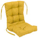18"X38" Spun Polyester Solid Outdoor Tufted Chair Cushion, Lemon