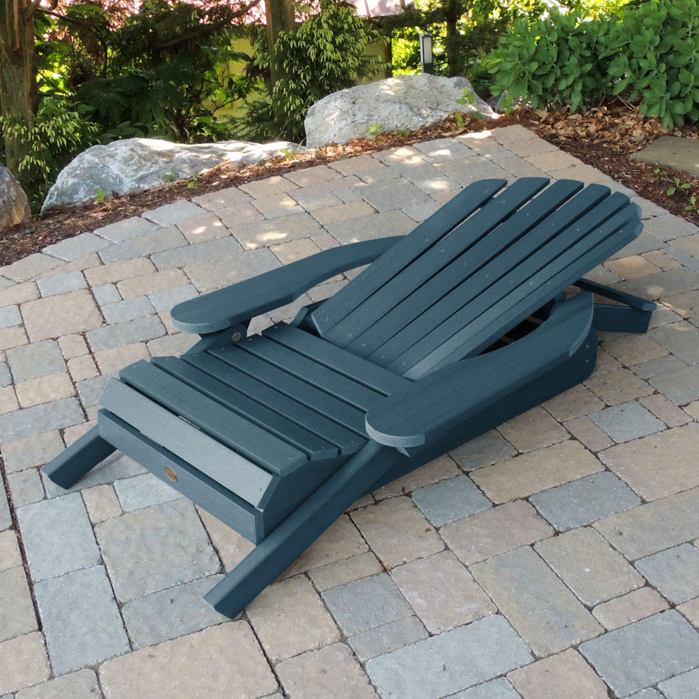 Hamilton Folding and Reclining Adirondack Chair, Nantucket Blue