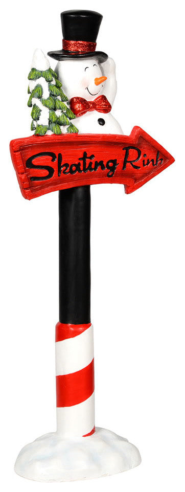 Vickerman JR172230 36" Snowman Skating Rink Sign