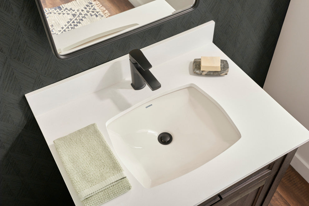 Tribune 1H Bath Faucet 1-Hole Mount, 50/50 Pop-Up Drain 1.2gpm, Satin Black