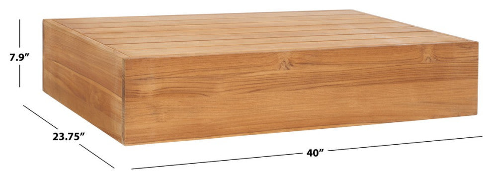 Safavieh Kauai Brazilian Teak Coffee Table Natural