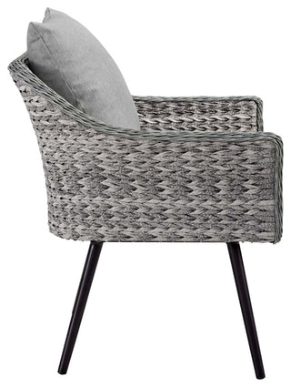 Endeavor 5Pc Outdoor Patio Loveseat Armchair Coffee Table Set EEI3178GRYGRYSET