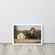Patriotic Barn in Field Aged Effect Framed Photo Paper Wall Art Prints, Red Oak, 12" X 18"