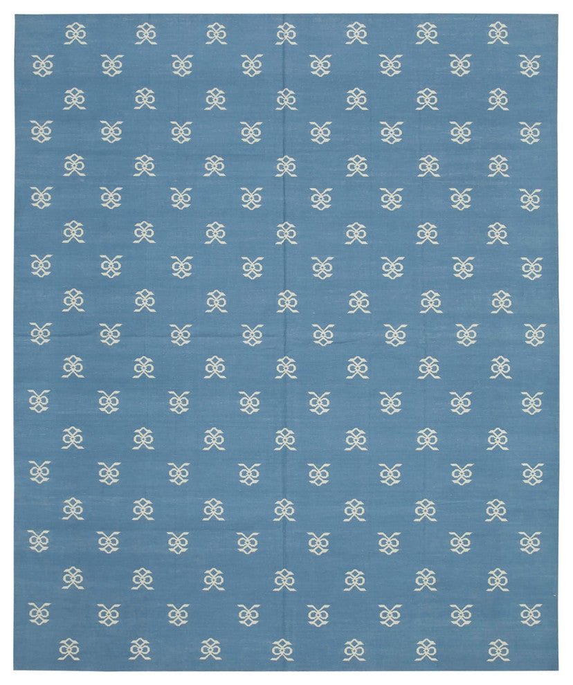 Rug N Carpet - Handmade Wool 8' 1'' x 9' 10'' Flatweave Dhurrie Kilim Rug