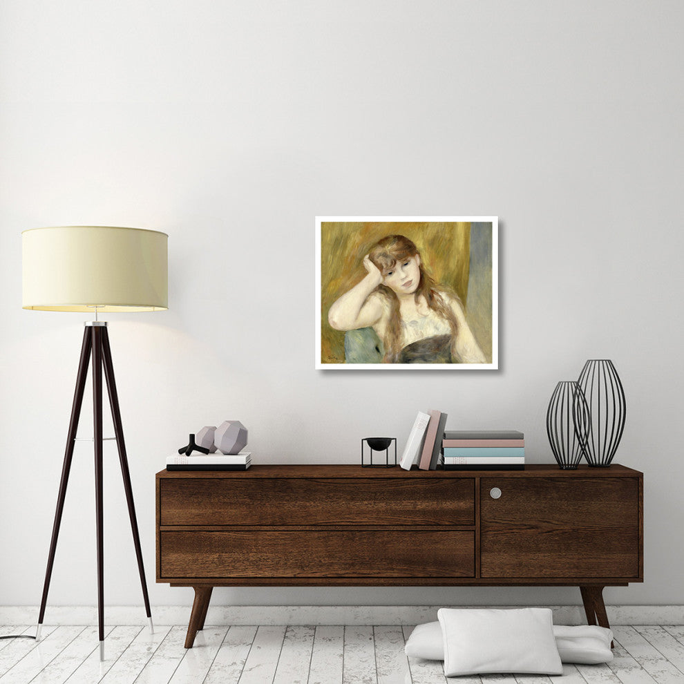"Young Blond Girl" Digital Paper Print by Pierre-Auguste Renoir, 32"x27"