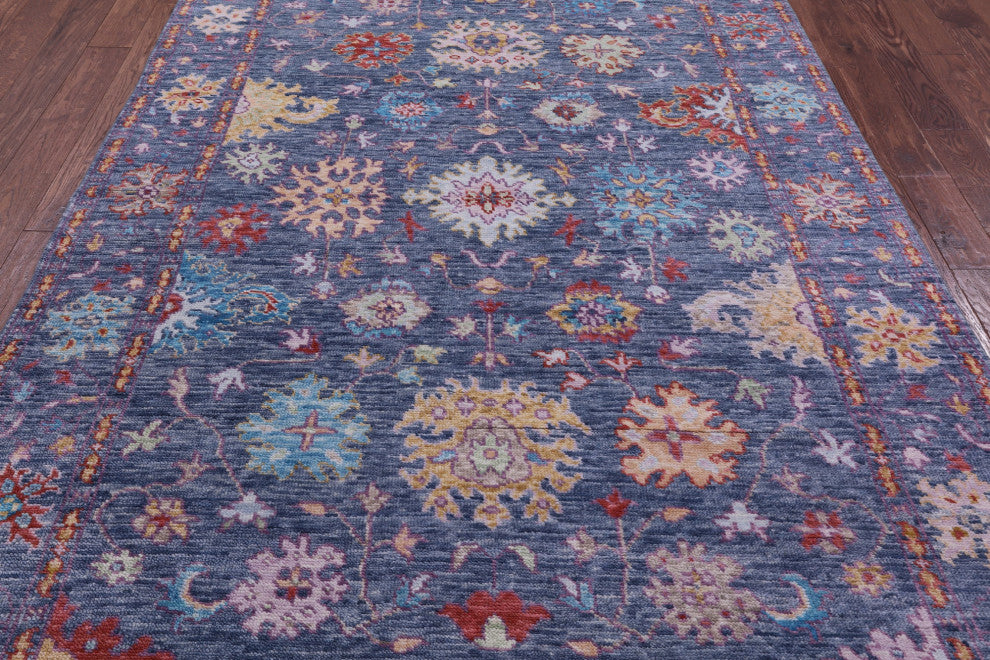 Turkish Oushak Handmade Wool Rug 6' 4" X 9' 3" - Q13380