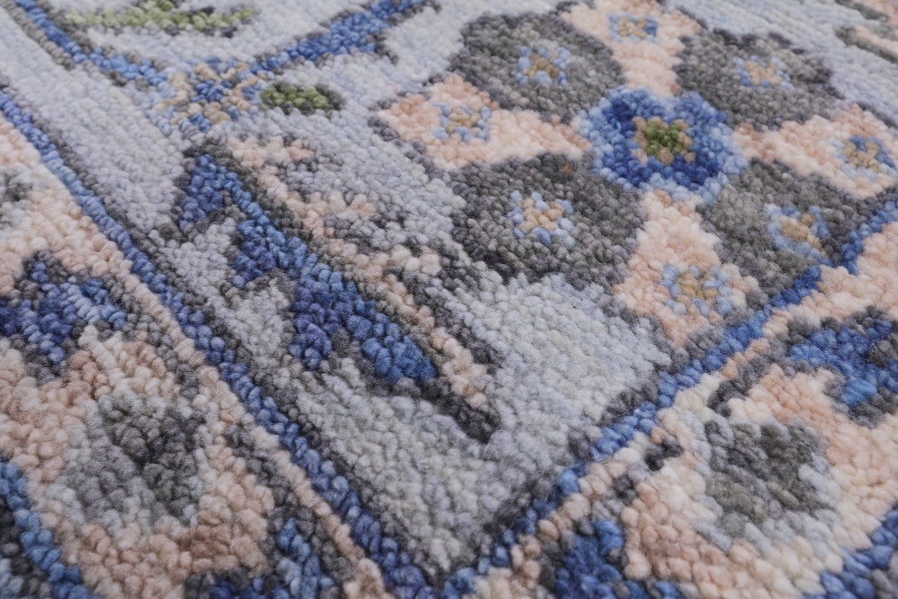 7' 10" X 9' 11" Hand-Knotted Turkish Oushak Wool Rug - Q13619