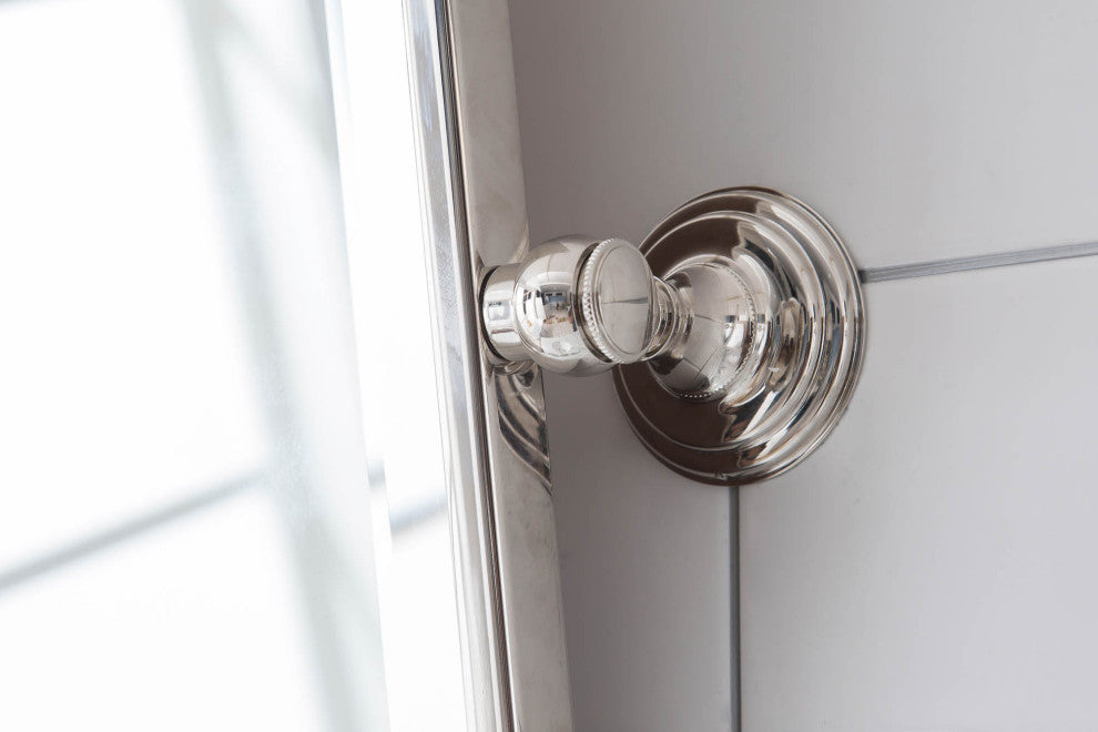 Metal Retangular Mirror 18"x24", Polished Nickel