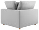 Commix Down Filled Overstuffed 8-Piece Sectional Sofa, Light Gray