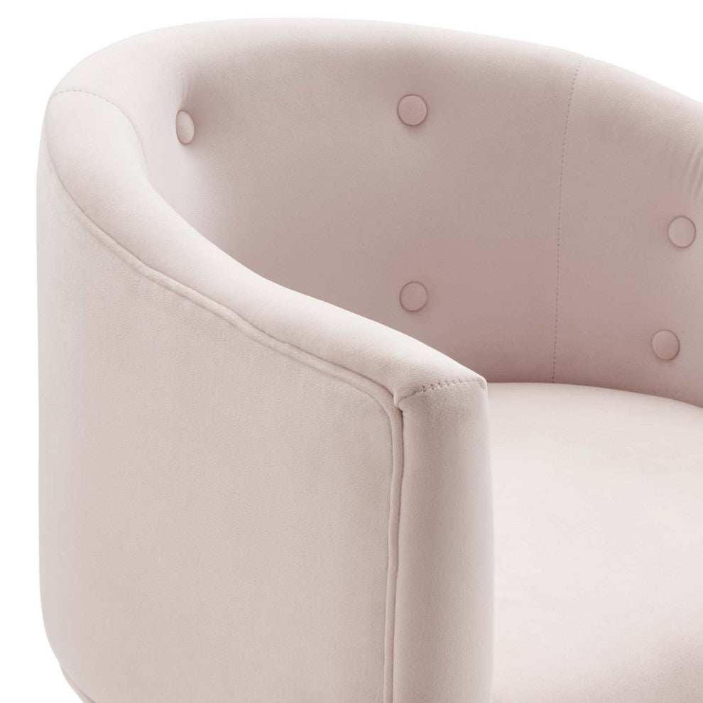 Savour Tufted Performance Velvet Accent Chairs Set of 2 Pink