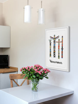 "Vancouver Totems" Framed Print by Molly Rosner