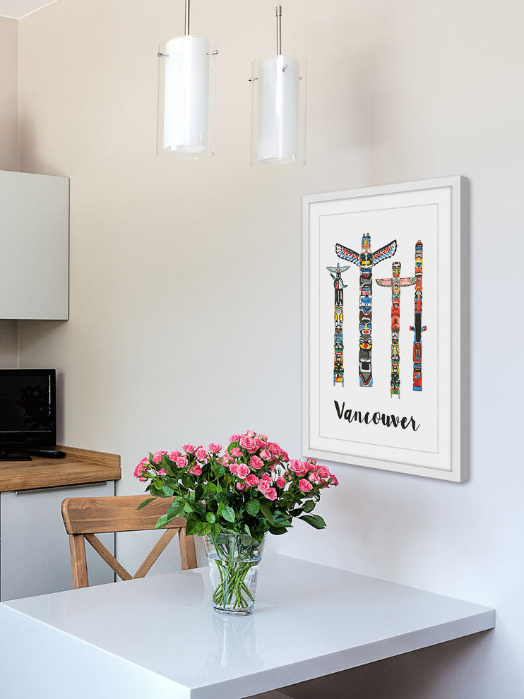 "Vancouver Totems" Framed Print by Molly Rosner