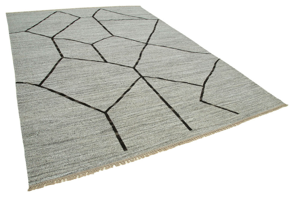 Rug N Carpet - Handwoven Turkish 8' 8'' x 12' 8'' Flatweave Wool Kilim Rug