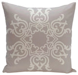 Floral Motif Decorative Pillow, Rain Cloud, 16"x16"