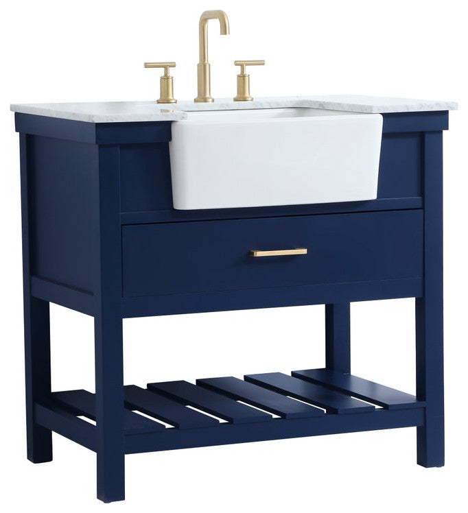 Home Living 22" Farmhouse Blue-Light Bathroom Vanity