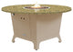 Fire Pit Table 55"D, Propane, Santa Cecillia Granite Top, Beige