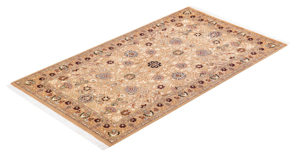 Mogul, One-of-a-Kind Hand-Knotted Area Rug Beige, 3'2"x5'4"
